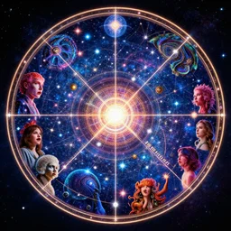 mythical quantum star maps, synthwave, bright neon colors, highly detailed, cinematic, tim white, philippe druillet, roger dean, ernst haeckel, lisa frank, michael whelan, kubrick, kimura, isono