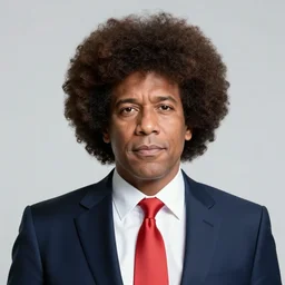 trump wearing afro