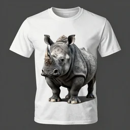 cool teeshirt design featuring an ironic rhino