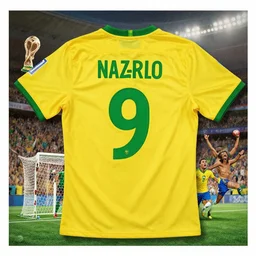 og ronaldo nazario r 9 2 0 0 2 world cup brazil goal, number nine t - shirt, poster art jason shawn alphonse mucha james jean liam brazier victo ngai tristan eaton, yellow and green