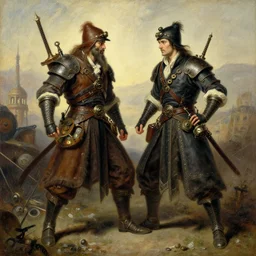 wuxia, steampunk, painting by gaston bussiere, craig mullins, j. c. leyendecker