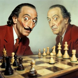 chess in the style of salvadore dali