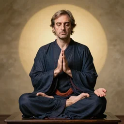 Matteo Renzi reaching the Bodhisattva status in lotus pose