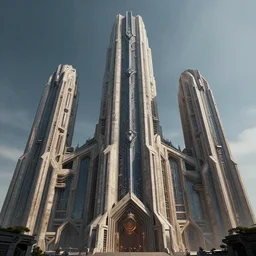 3 d sculpt circuitry coruscant art deco cathedral architecture tron a thick futurist cyberpunk brutalist scifi tower edged weapon angular, warhmmer 4 0 k, lotr, star wars, ilm, beeple, star citizen, halo, mass effect, starship troopers, elysium, the expanse, high tech industrial, artstation unreal, 8 k, 4 k, hd