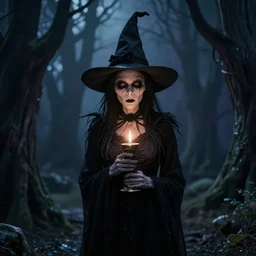 dark spooky witch the style of tim burton movie. film still, movie still