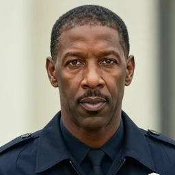 close - up of denzel washington as a detective in a movie directed by christopher nolan, movie still frame, promotional image, imax 7 0 mm footage