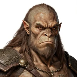 orc barbarian male, finely detailed perfect face, exquisite details, earth magic, mid view, design on a white background, by studio muti, greg rutkowski makoto shinkai takashi takeuchi studio ghibli