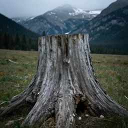 tree stump by ansel adams
