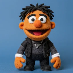 playboi carti as a muppet. highly detailed felt. hyper real photo. 4 k.