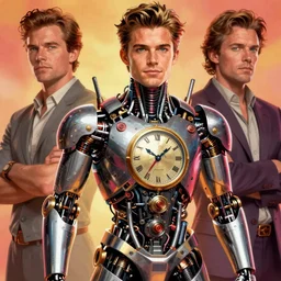 orlando bloom as a clockwork cyborg, digital art by eugene de blaas and ross tran, vibrant color scheme, highly detailed, in the style of romanticism, cinematic, artstation, greg rutkowski