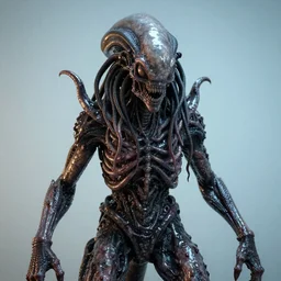 photo taken of an epic intricate, ultra detailed, super realistic gritty, wet, slimy, lifelike sculpture of a nightmarish hellish alien short tentacle dreadlocks creature created by weta workshop, zoomed in shots, photorealistic, sharp focus, white wall coloured workshop, cold blueish colour temperture, f 0. 4, face centred, golden ratio, golden hour