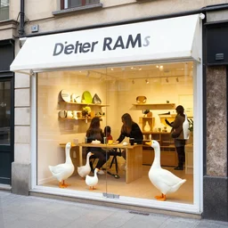 duck duck goose popup store by dieter rams