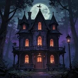 The Haunted House on the Hill by Aenami, Alena .