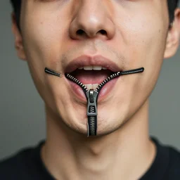 man with a zipper as a mouth by gerald brom