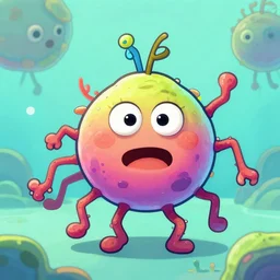 Cartoon of a bacterium