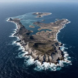 drone photography this is a land on an unforgiving world of churning oceans and jagged coastlines. every habitable island is situated somewhere along the planet's equator where the weather is still volatile but more hospitable than any points to the north or south, by richard misrach