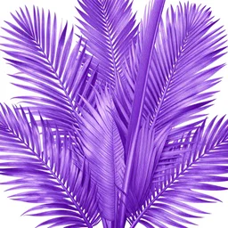 beautiful, ornate, art nouveau purple palm leaves