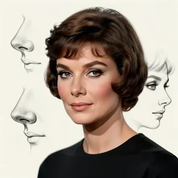 beautiful boyish jacqueline kennedy onassis 3 / 4 nose sketches game assets overlay gapmoe yandere grimdark, trending on pixiv fanbox, painted by greg rutkowski makoto shinkai takashi takeuchi studio ghibli, akihiko yoshida