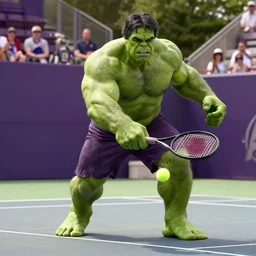 film still of hulk playing tennis in the new avengers movie, 4 k