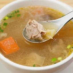 extremly hot bowl of soup daring you to eat it