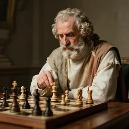 Socrates playing chess with Charlemagne