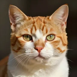 low poly cat face