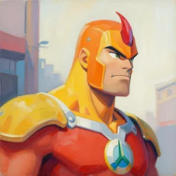 greg manchess portrait painting of amazing he - man the master of the universe as overwatch character, medium shot, asymmetrical, profile picture, organic painting, sunny day, matte painting, bold shapes, hard edges, street art, trending on artstation, by huang guangjian, gil elvgren, ruan jia, greg rutkowski, gaston bussiere