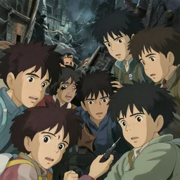 a film still of an accident in a diamond mine, miners injured and afraid, finely detailed features, closeup at the faces, perfect art, at an ancient city, gapmoe yandere grimdark, trending on pixiv fanbox, painted by greg rutkowski makoto shinkai takashi takeuchi studio ghibli, akihiko yoshida