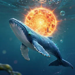 studio ghibli, whale, deep sea, solar, green technology, optimist future by asher durand. intricate artwork by tooth wu and wlop and beeple and dan mumford and greg rutkowski and nekroxiii. halo. octane render, cinematic, hyper realism, octane render, 8 k, depth of field, bokeh. iridescent accents. vibrant