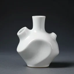 study of shino ceramics with bold innovative organic shape, individual piece, background darkness, bokeh, studio lighting, hard lighting
