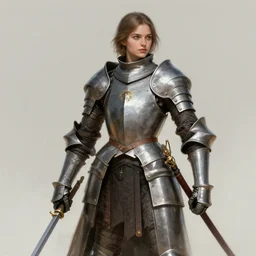 ultra realistic illustration, female knight in heroic pose, art by artgerm and greg rutkowski