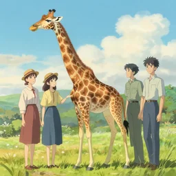 giraffe wearing a dress, style of jesper ejsing, by rhads, makoto shinkai and lois van baarle, ilya kuvshinov, rossdraws