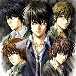 portrait, DeathNote, watercolor, dramatic lighting, cinematic, establishing shot, extremly high detail, foto realistic, cinematic lighting, pen and ink, intricate line drawings, by Yoshitaka Amano, Ruan Jia, Kentaro Miura, Artgerm, post processed, concept art, artstation, matte painting, style by eddie mendoza, raphael lacoste, alex ross
