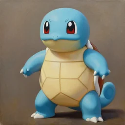 highly realistic squirtle, oil on canvas, intricate, portrait, 8 k highly professionally detailed, hdr, cgsociety