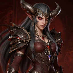 lilith of diablo franchise, detailed portrait, intricate complexity, artgerm and ilya kuvshinov, quixel megascan