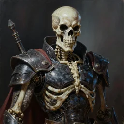 an ultra - realistic portrait painting of skeletor in the style of alex ross. 4 k. ultra - realistic. highly detailed. dark fantasy. epic lighting.