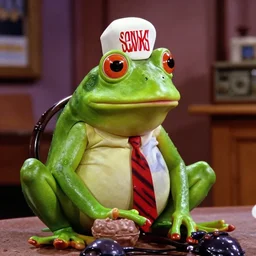Kramer is a frog on the set of Seinfeld.