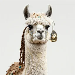llama with dreadlocks, art deco design, by Mandy Jurgens, Ernst Haeckel, James Jean, artstation, concept art
