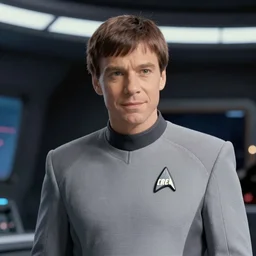 movie still from star trek : deep space nine, chief of engineering o'brien, studio ghibli