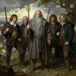 gandalf in the shire brothers hildebrandt, frank frazetta rudolf ernst, john frederick lewis, jean - leon gerome, rudolf weisse,