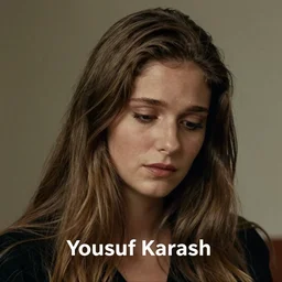 a portrait of a beautiful sad female with long hair, caucasian, soft cinematic lighting, Canon, by Yousuf Karsh, colorized 4k