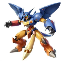 high quality digital drawing of digimon metalgreymon, dynamic action angle