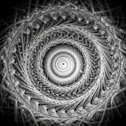 a mathematically generated pattern of spirals