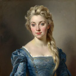 a portrait of elsa jean in an 1 8 5 5 painting by elisabeth jerichau - baumann. painting, oil on canvas