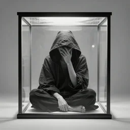 A person trapped inside itself.