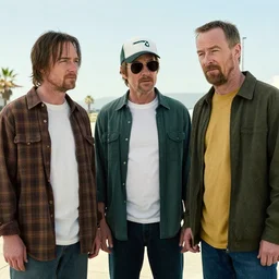 Jake Gyllenhaal, Paul Dano, and Ryan Gosling in Breaking Bad (2008), film still