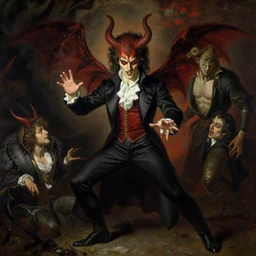 attractive magician man, casting dark magic, summoning handsome devil. highly detailed painting by gaston bussiere, craig mullins, j. c. leyendecker 8 k