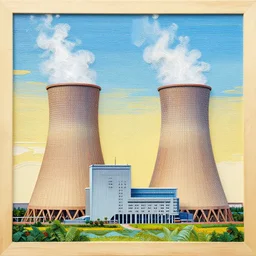 deco artwork of a power plant