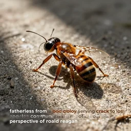 “ fatherless ants from a bee colony serving crack to los angeles communities for profit, from the perspective of ronald reagan ”