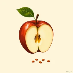 apple cut open showing its seeds, limited neutral palette, by pascal campion, petros afshar, anton fadeev, dean ellis, randolph stanley hewton, beautiful graphic, propaganda poster art 1 9 7 0 s illustrated advertising art, painterly design